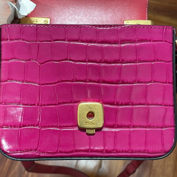 Chloe Calfskin Crocodile Embossed Mini C bag - Picture 12 of 12